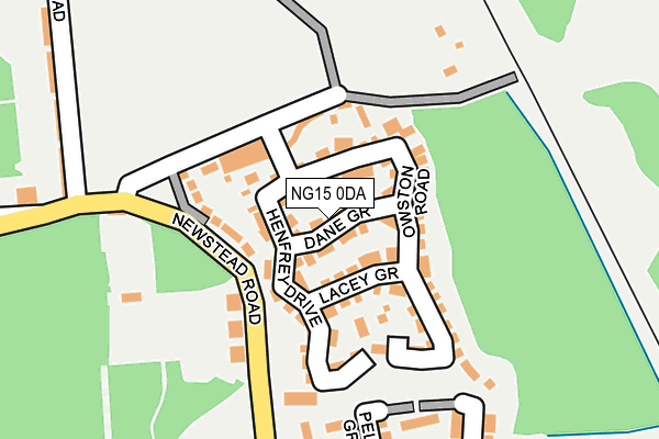 NG15 0DA map - OS OpenMap – Local (Ordnance Survey) NG15 0DA map - OS OpenMap – Local (Ordnance Survey)