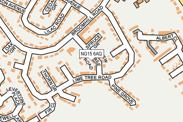 NG15 6AQ map - OS OpenMap – Local (Ordnance Survey) NG15 6AQ map - OS OpenMap – Local (Ordnance Survey)