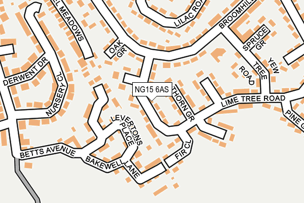 NG15 6AS map - OS OpenMap – Local (Ordnance Survey) NG15 6AS map - OS OpenMap – Local (Ordnance Survey)