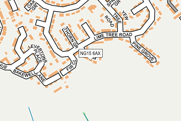 NG15 6AX map - OS OpenMap – Local (Ordnance Survey) NG15 6AX map - OS OpenMap – Local (Ordnance Survey)