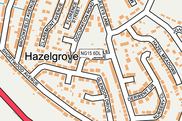 NG15 6DL map - OS OpenMap – Local (Ordnance Survey)