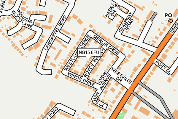 NG15 6FU map - OS OpenMap – Local (Ordnance Survey) NG15 6FU map - OS OpenMap – Local (Ordnance Survey)