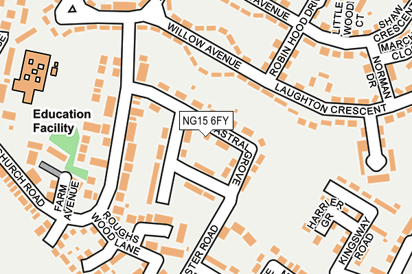 NG15 6FY map - OS OpenMap – Local (Ordnance Survey) NG15 6FY map - OS OpenMap – Local (Ordnance Survey)