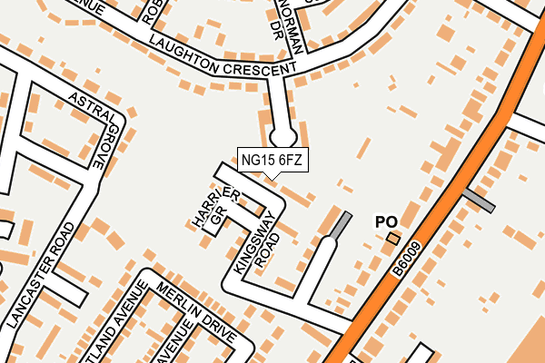 NG15 6FZ map - OS OpenMap – Local (Ordnance Survey) NG15 6FZ map - OS OpenMap – Local (Ordnance Survey)
