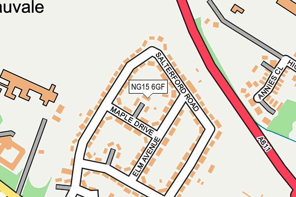 NG15 6GF map - OS OpenMap – Local (Ordnance Survey) NG15 6GF map - OS OpenMap – Local (Ordnance Survey)
