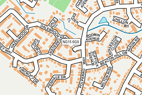 NG15 6GX map - OS OpenMap – Local (Ordnance Survey) NG15 6GX map - OS OpenMap – Local (Ordnance Survey)