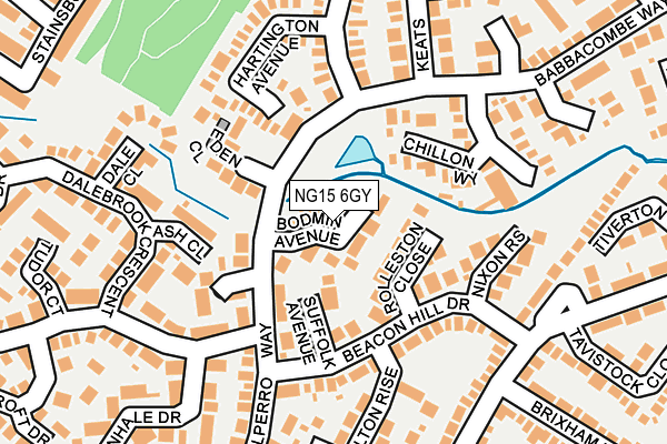 NG15 6GY map - OS OpenMap – Local (Ordnance Survey) NG15 6GY map - OS OpenMap – Local (Ordnance Survey)