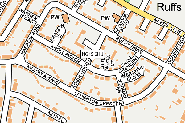 NG15 6HU map - OS OpenMap – Local (Ordnance Survey) NG15 6HU map - OS OpenMap – Local (Ordnance Survey)