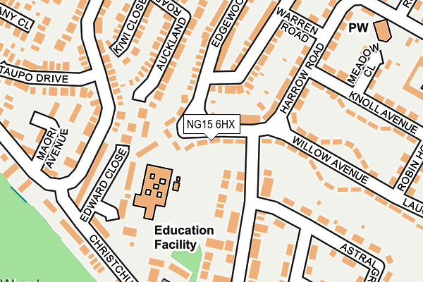 NG15 6HX map - OS OpenMap – Local (Ordnance Survey) NG15 6HX map - OS OpenMap – Local (Ordnance Survey)