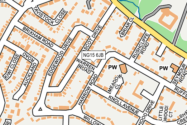 NG15 6JB map - OS OpenMap – Local (Ordnance Survey) NG15 6JB map - OS OpenMap – Local (Ordnance Survey)