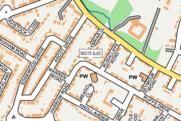 NG15 6JG map - OS OpenMap – Local (Ordnance Survey) NG15 6JG map - OS OpenMap – Local (Ordnance Survey)