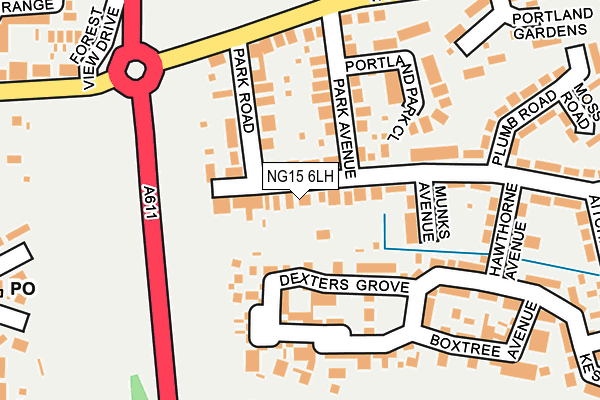 NG15 6LH map - OS OpenMap – Local (Ordnance Survey) NG15 6LH map - OS OpenMap – Local (Ordnance Survey)