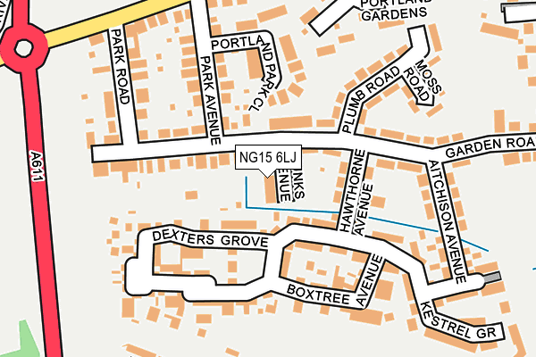 NG15 6LJ map - OS OpenMap – Local (Ordnance Survey) NG15 6LJ map - OS OpenMap – Local (Ordnance Survey)