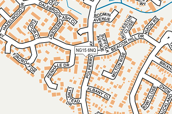 NG15 6NQ map - OS OpenMap – Local (Ordnance Survey) NG15 6NQ map - OS OpenMap – Local (Ordnance Survey)