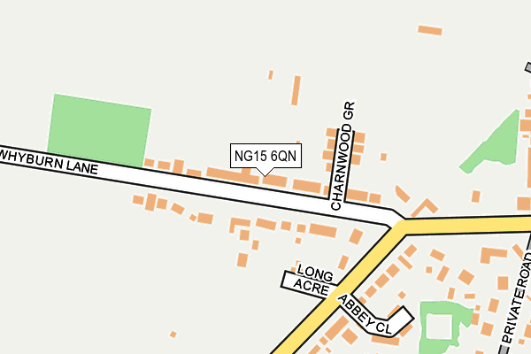 NG15 6QN map - OS OpenMap – Local (Ordnance Survey) NG15 6QN map - OS OpenMap – Local (Ordnance Survey)