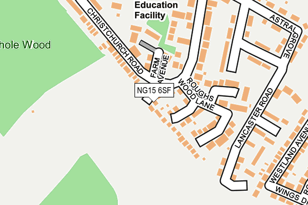 NG15 6SF map - OS OpenMap – Local (Ordnance Survey) NG15 6SF map - OS OpenMap – Local (Ordnance Survey)