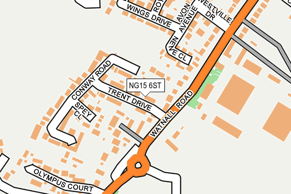NG15 6ST map - OS OpenMap – Local (Ordnance Survey) NG15 6ST map - OS OpenMap – Local (Ordnance Survey)