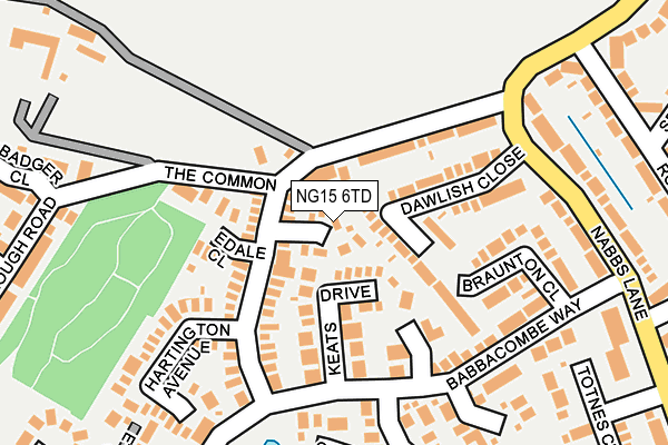 NG15 6TD map - OS OpenMap – Local (Ordnance Survey) NG15 6TD map - OS OpenMap – Local (Ordnance Survey)