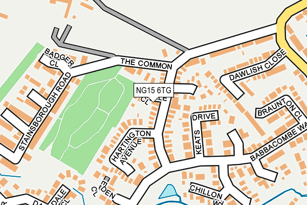 NG15 6TG map - OS OpenMap – Local (Ordnance Survey) NG15 6TG map - OS OpenMap – Local (Ordnance Survey)