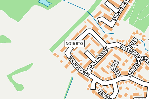NG15 6TQ map - OS OpenMap – Local (Ordnance Survey) NG15 6TQ map - OS OpenMap – Local (Ordnance Survey)