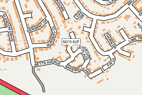 NG15 6UP map - OS OpenMap – Local (Ordnance Survey) NG15 6UP map - OS OpenMap – Local (Ordnance Survey)