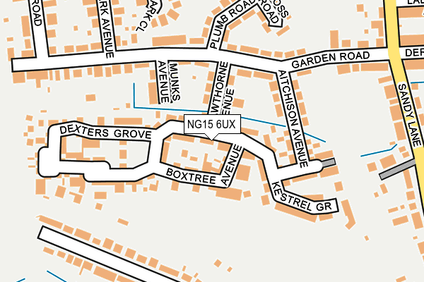 NG15 6UX map - OS OpenMap – Local (Ordnance Survey) NG15 6UX map - OS OpenMap – Local (Ordnance Survey)