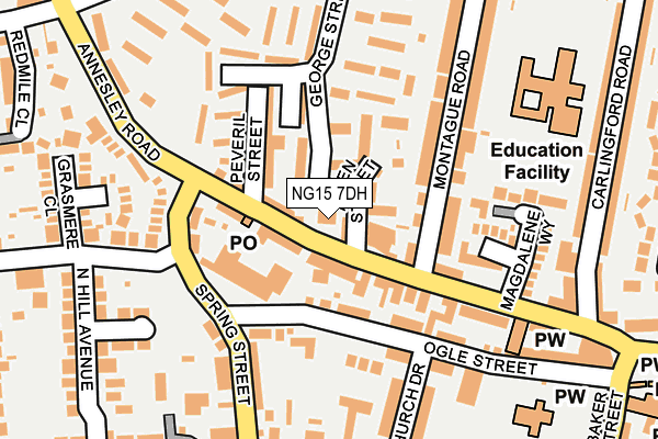 NG15 7DH map - OS OpenMap – Local (Ordnance Survey) NG15 7DH map - OS OpenMap – Local (Ordnance Survey)