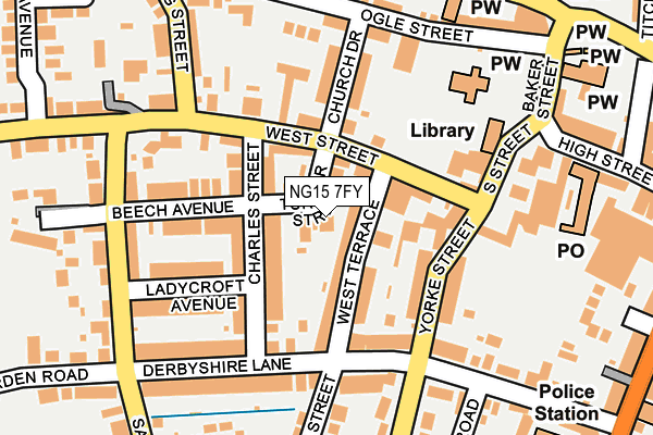 NG15 7FY map - OS OpenMap – Local (Ordnance Survey) NG15 7FY map - OS OpenMap – Local (Ordnance Survey)