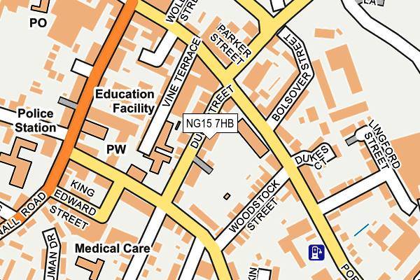 NG15 7HB map - OS OpenMap – Local (Ordnance Survey) NG15 7HB map - OS OpenMap – Local (Ordnance Survey)