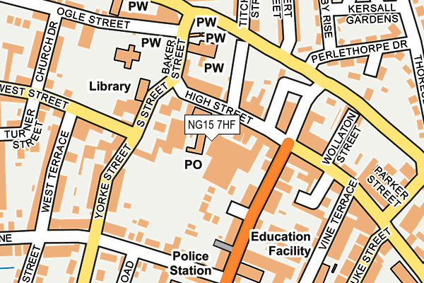 NG15 7HF map - OS OpenMap – Local (Ordnance Survey) NG15 7HF map - OS OpenMap – Local (Ordnance Survey)