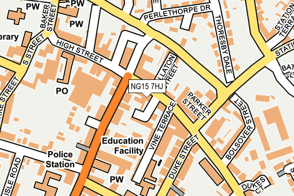 NG15 7HJ map - OS OpenMap – Local (Ordnance Survey) NG15 7HJ map - OS OpenMap – Local (Ordnance Survey)
