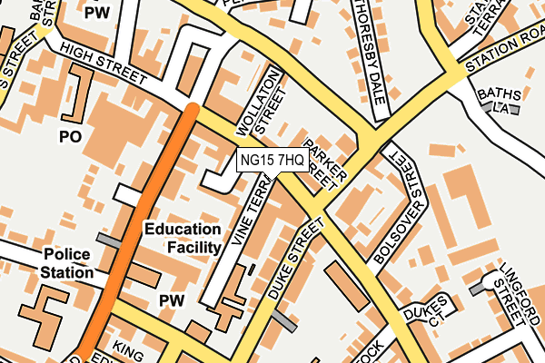 NG15 7HQ map - OS OpenMap – Local (Ordnance Survey) NG15 7HQ map - OS OpenMap – Local (Ordnance Survey)