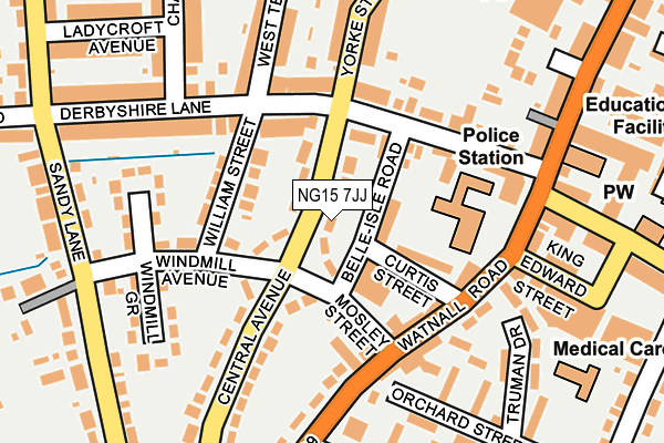 NG15 7JJ map - OS OpenMap – Local (Ordnance Survey) NG15 7JJ map - OS OpenMap – Local (Ordnance Survey)