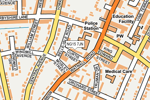 NG15 7JN map - OS OpenMap – Local (Ordnance Survey) NG15 7JN map - OS OpenMap – Local (Ordnance Survey)