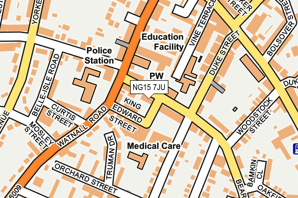 NG15 7JU map - OS OpenMap – Local (Ordnance Survey) NG15 7JU map - OS OpenMap – Local (Ordnance Survey)
