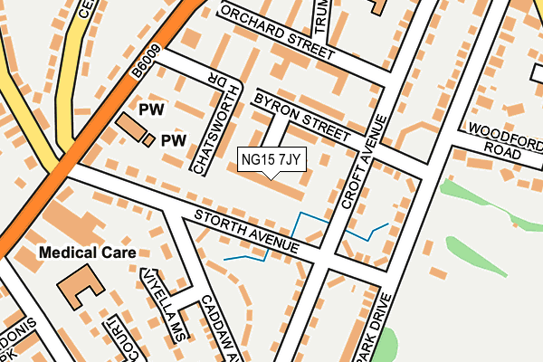 NG15 7JY map - OS OpenMap – Local (Ordnance Survey) NG15 7JY map - OS OpenMap – Local (Ordnance Survey)