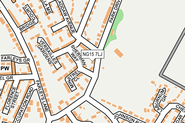 NG15 7LJ map - OS OpenMap – Local (Ordnance Survey) NG15 7LJ map - OS OpenMap – Local (Ordnance Survey)