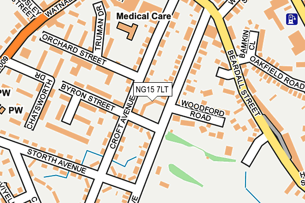NG15 7LT map - OS OpenMap – Local (Ordnance Survey) NG15 7LT map - OS OpenMap – Local (Ordnance Survey)