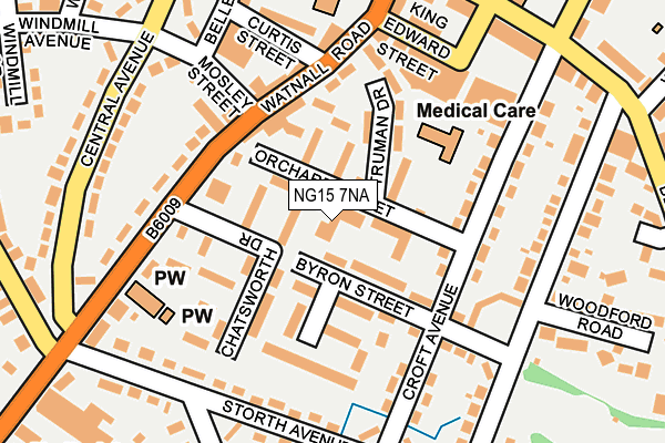 NG15 7NA map - OS OpenMap – Local (Ordnance Survey) NG15 7NA map - OS OpenMap – Local (Ordnance Survey)