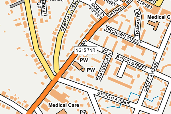 NG15 7NR map - OS OpenMap – Local (Ordnance Survey) NG15 7NR map - OS OpenMap – Local (Ordnance Survey)