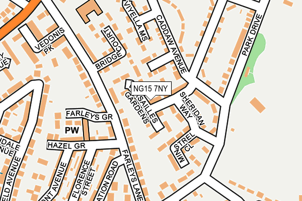 NG15 7NY map - OS OpenMap – Local (Ordnance Survey) NG15 7NY map - OS OpenMap – Local (Ordnance Survey)