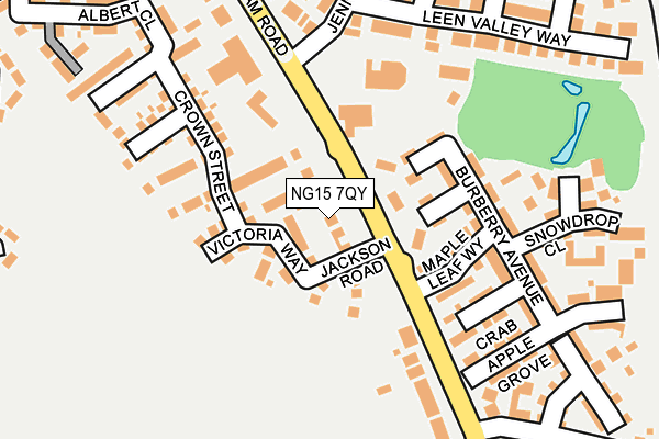 NG15 7QY map - OS OpenMap – Local (Ordnance Survey) NG15 7QY map - OS OpenMap – Local (Ordnance Survey)