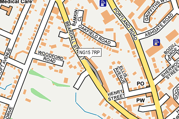 NG15 7RP map - OS OpenMap – Local (Ordnance Survey) NG15 7RP map - OS OpenMap – Local (Ordnance Survey)