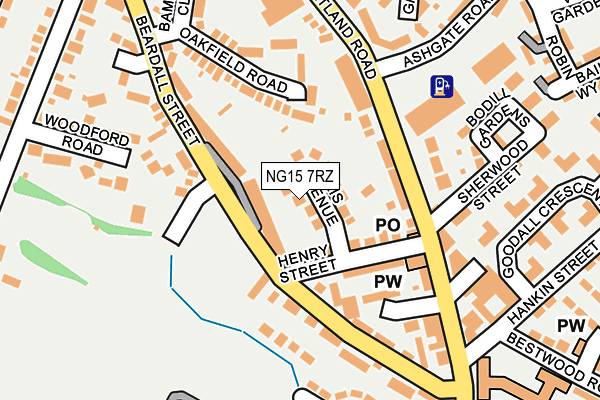 NG15 7RZ map - OS OpenMap – Local (Ordnance Survey) NG15 7RZ map - OS OpenMap – Local (Ordnance Survey)