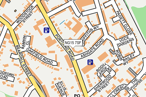 NG15 7SF map - OS OpenMap – Local (Ordnance Survey) NG15 7SF map - OS OpenMap – Local (Ordnance Survey)