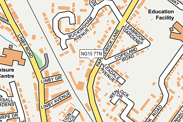 NG15 7TN map - OS OpenMap – Local (Ordnance Survey) NG15 7TN map - OS OpenMap – Local (Ordnance Survey)