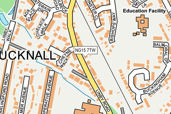 NG15 7TW map - OS OpenMap – Local (Ordnance Survey) NG15 7TW map - OS OpenMap – Local (Ordnance Survey)