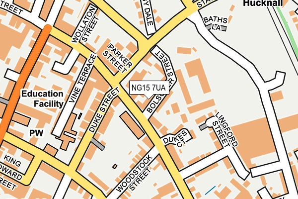 NG15 7UA map - OS OpenMap – Local (Ordnance Survey) NG15 7UA map - OS OpenMap – Local (Ordnance Survey)