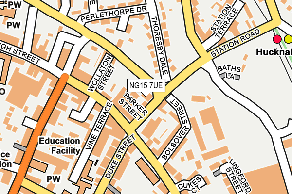 NG15 7UE map - OS OpenMap – Local (Ordnance Survey) NG15 7UE map - OS OpenMap – Local (Ordnance Survey)