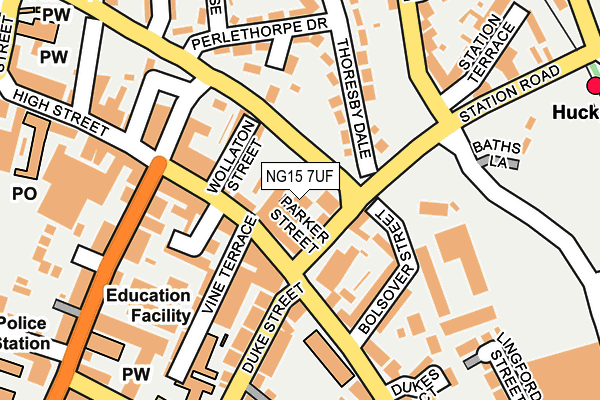 NG15 7UF map - OS OpenMap – Local (Ordnance Survey) NG15 7UF map - OS OpenMap – Local (Ordnance Survey)